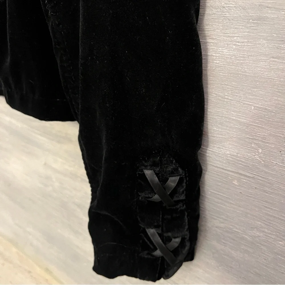 Justice Black Velvet‎ Motercycle Style Jacket Girl’s 14/16 Like New